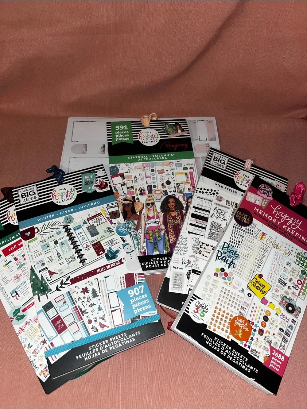 The Happy Planner Sticker Book Set - Pink, Black, White, Green